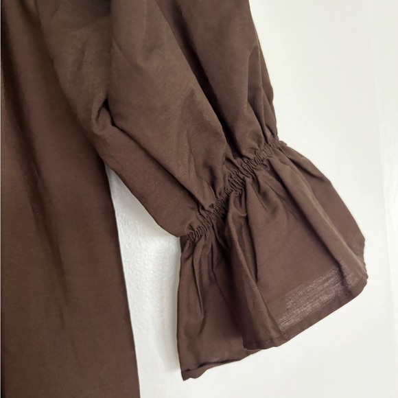 H&M Brown Ruffled Mini Dress - Picture 6 of 7